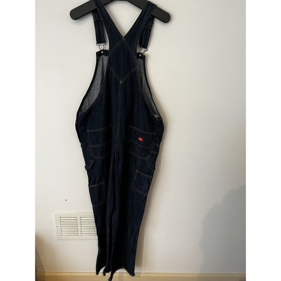 VINTAGE Dickies Denim Oversized Dungarees Overalls Size L US 14/16 Euro 42/44 - Picture 12 of 12